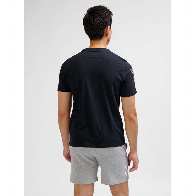 Hummel Elemental Chevron Cotton Muške Majice Crne | 152104-089
