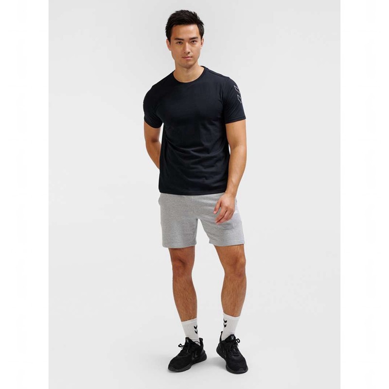 Hummel Elemental Chevron Cotton Muške Majice Crne | 152104-089