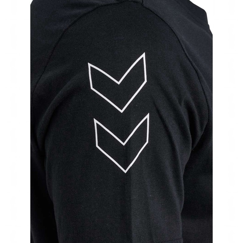 Hummel Elemental Chevron Cotton Muške Majice Crne | 152104-089