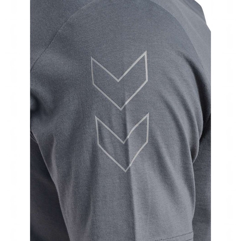 Hummel Elemental Chevron Cotton Muške Majice Sive | 492064-314