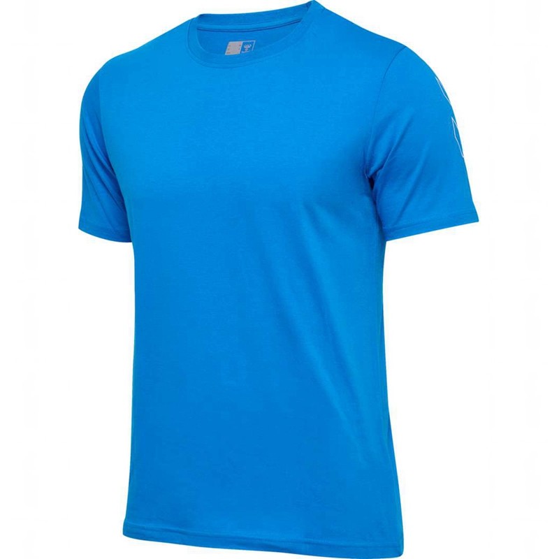Hummel Elemental Chevron Cotton Muške Majice Plave | 843316-365
