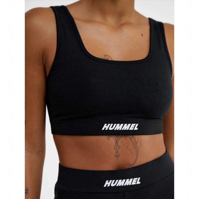 Hummel Elemental Cotton Top Ženske Sportski Grudnjak Crne | 884734-129