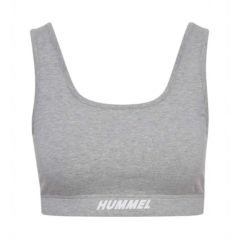 Hummel Elemental Cotton Top Ženske Sportski Grudnjak Sive | 839644-512