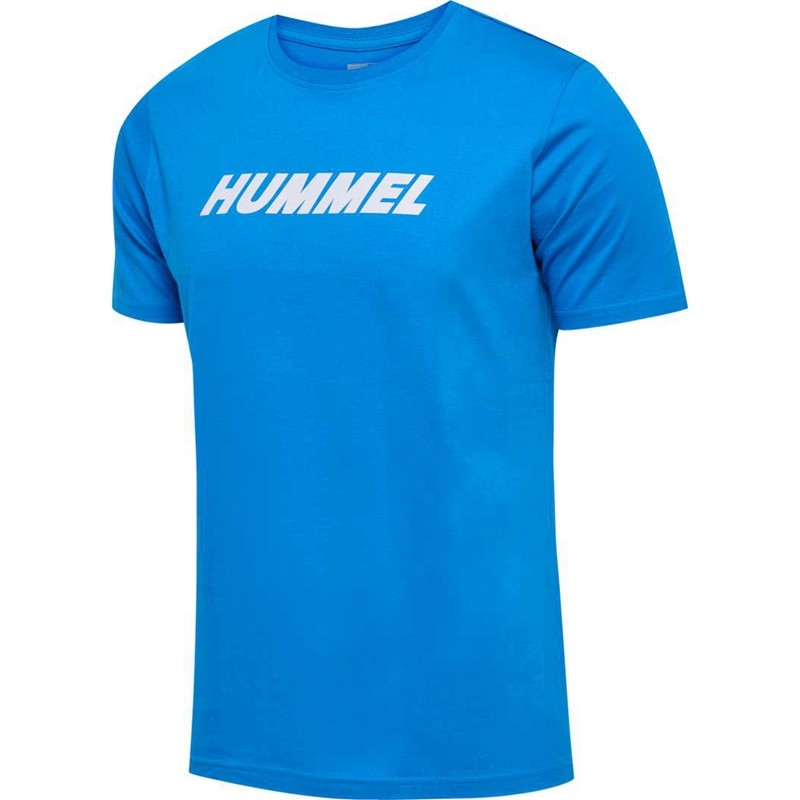 Hummel Elemental Logo Cotton Muške Majice Plave | 598762-342