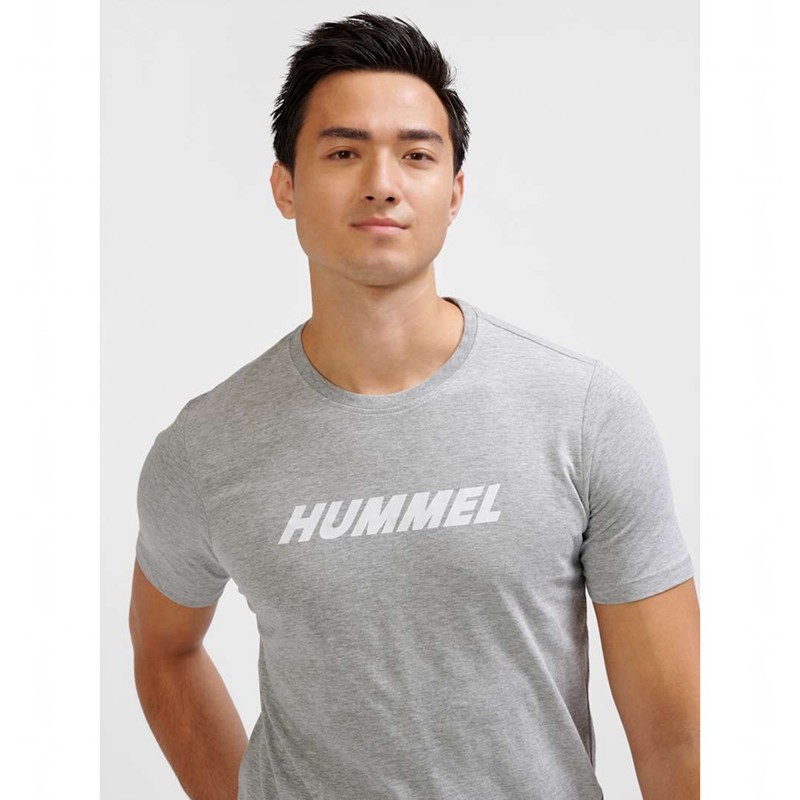 Hummel Elemental Logo Cotton Muške Majice Sive | 902248-014