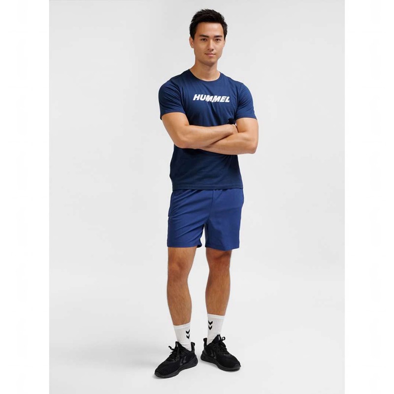 Hummel Elemental Logo Cotton Muške Majice Tamnoplave | 570910-207