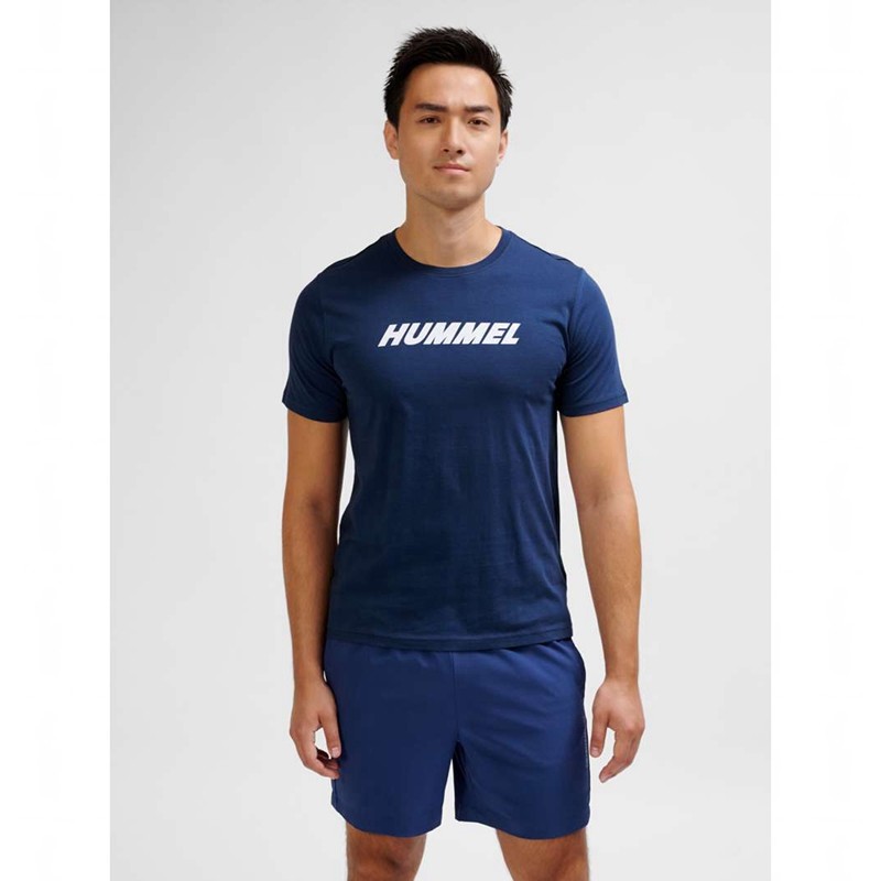 Hummel Elemental Logo Cotton Muške Majice Tamnoplave | 570910-207