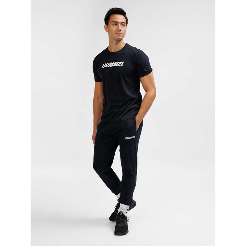 Hummel Elemental Logo Cotton Muške Majice Crne | 849416-738