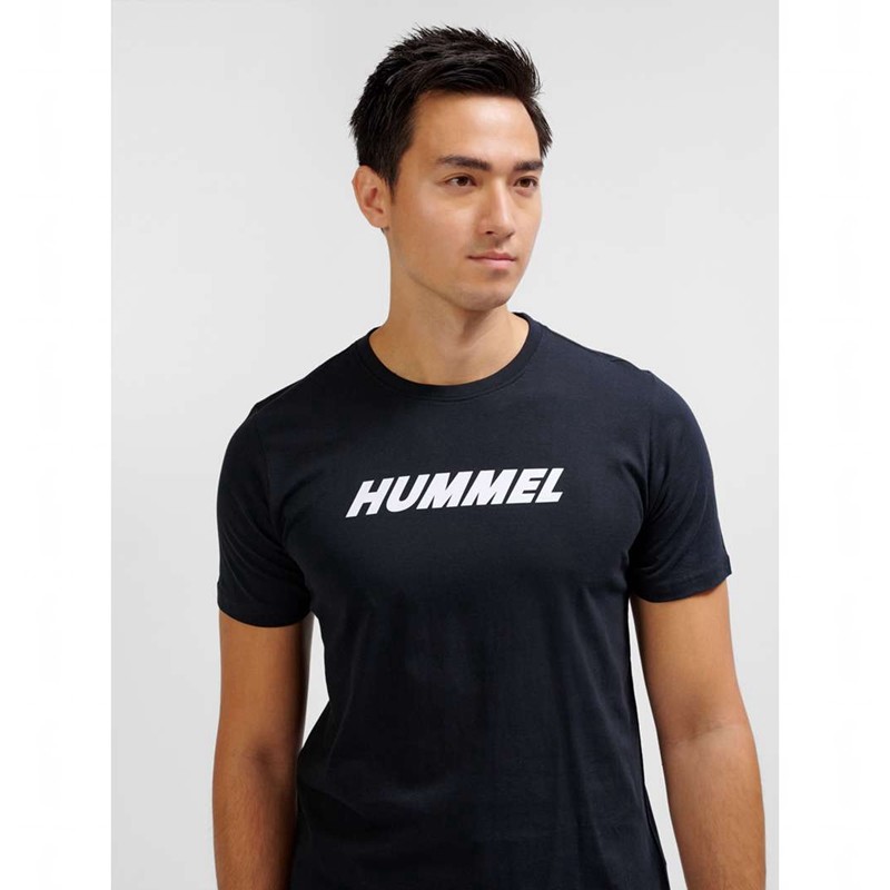 Hummel Elemental Logo Cotton Muške Majice Crne | 849416-738
