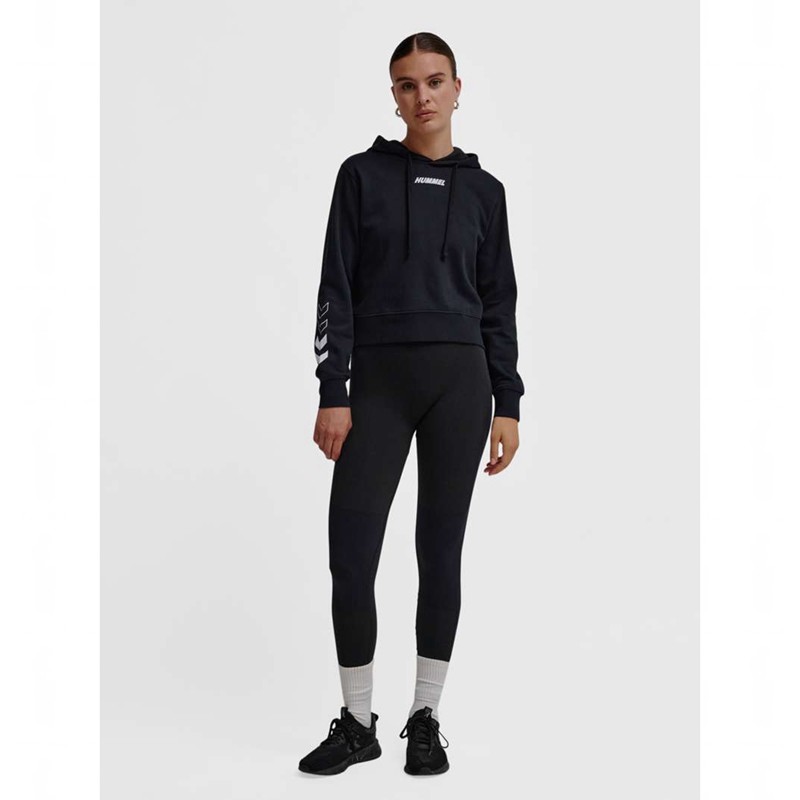 Hummel Elemental Short Ženske Majica s Kapuljačom Crne | 430785-432