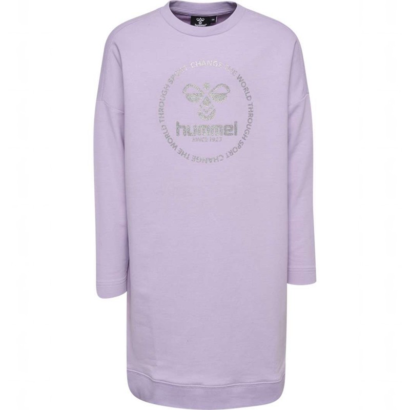 Hummel Elly L/S Dječje Haljina Boje Lavande | 422831-267