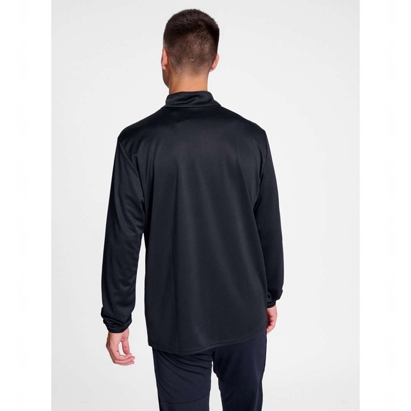Hummel Essential Half-zip Muške Dukserice Crne | 107745-460