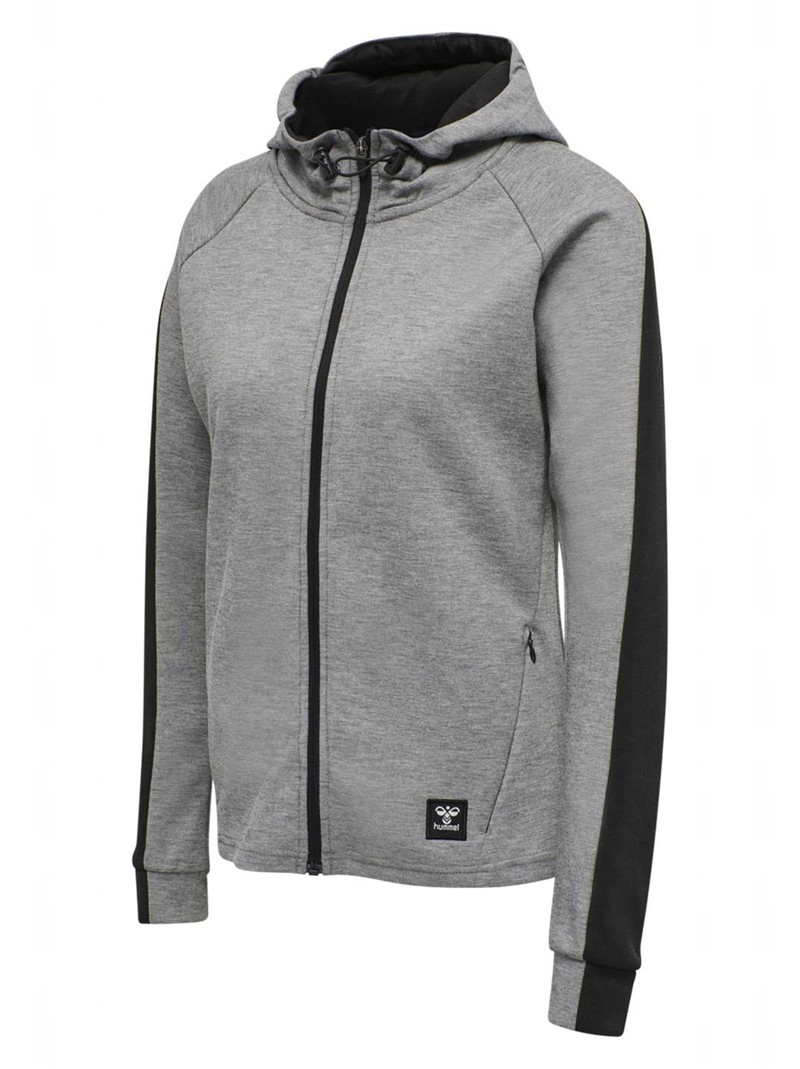 Hummel Essi Zip Ženske Majica s Kapuljačom Sive | 479967-013