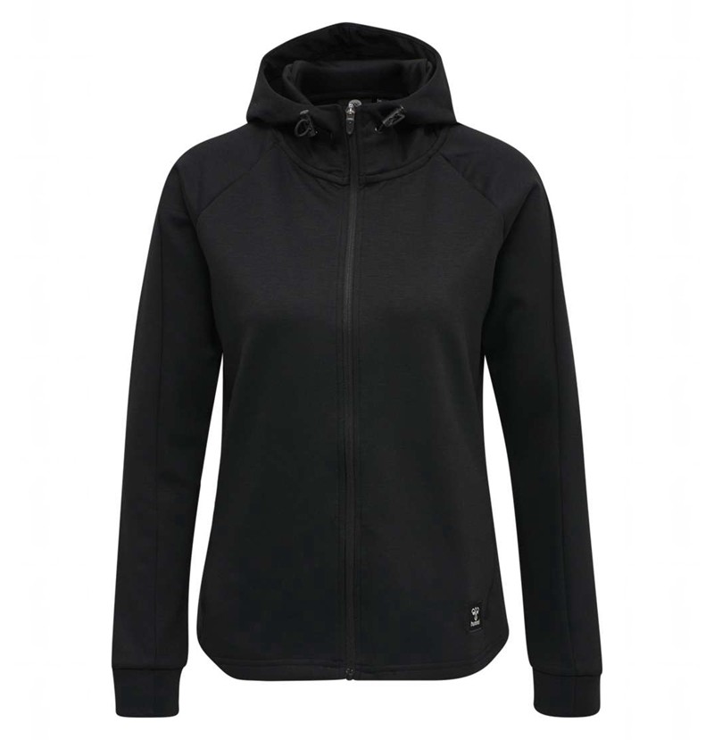 Hummel Essi Zip Ženske Majica s Kapuljačom Crne | 448512-114