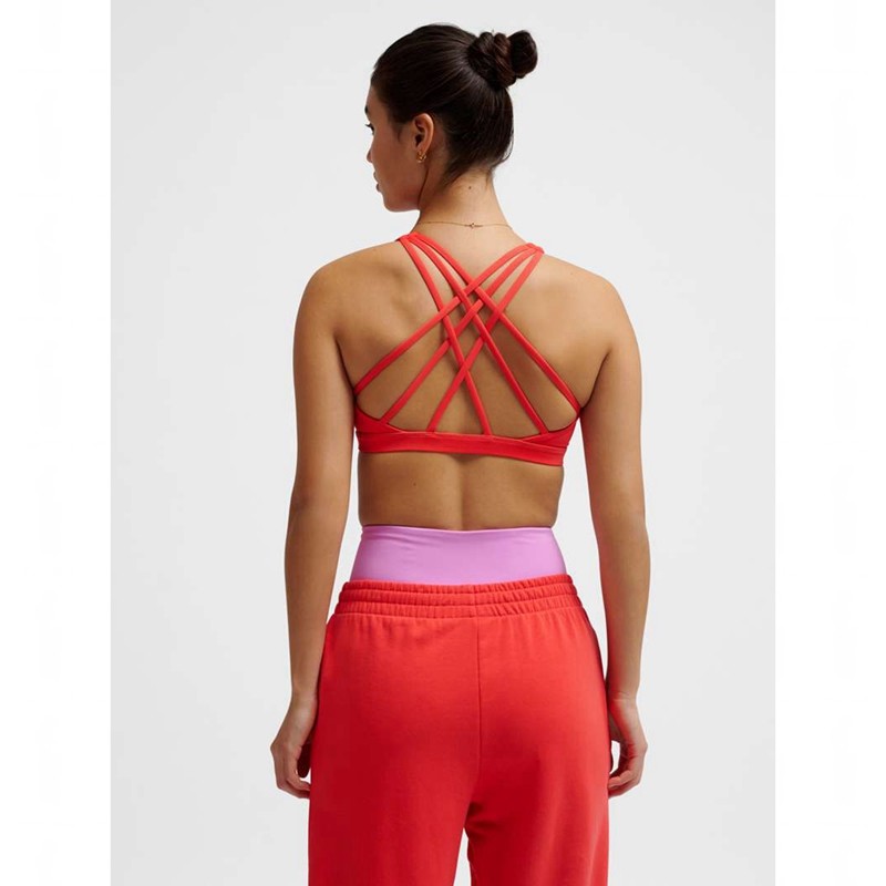 Hummel Fast Impact Strap Ženske Sportski Grudnjak Crvene | 689168-098