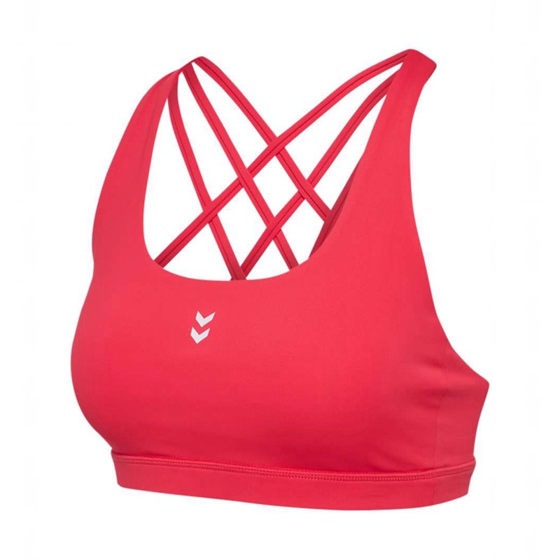 Hummel Fast Impact Strap Ženske Sportski Grudnjak Crvene | 689168-098