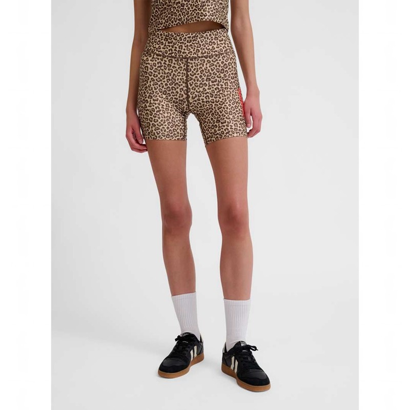 Hummel Fast Mid Waist Tight Ženske Kratke Hlače Leopard | 926689-201