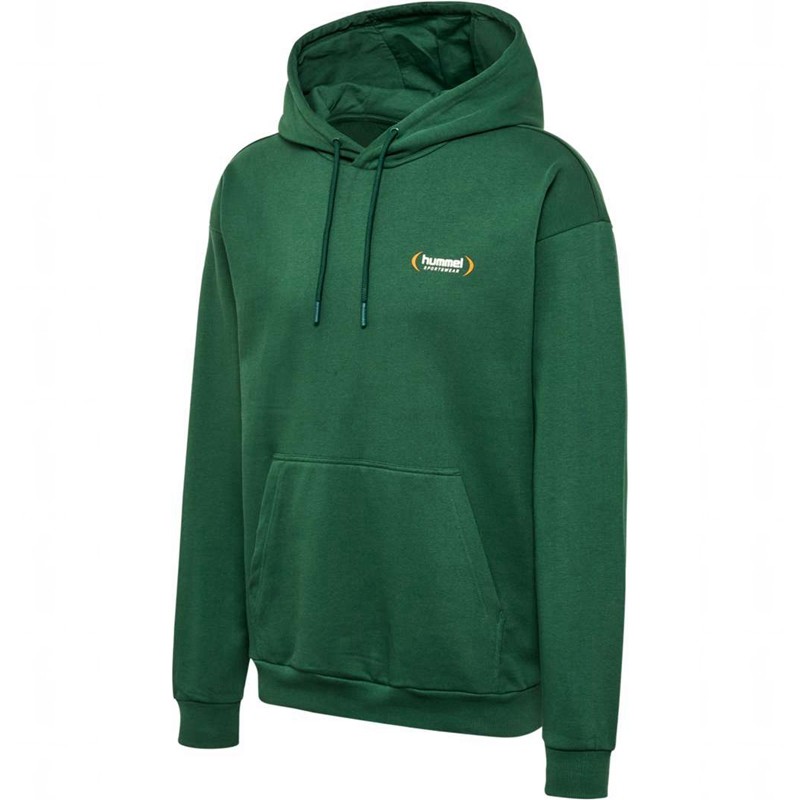 Hummel Felix Loose Muške Majica s Kapuljačom Zelene | 528454-347