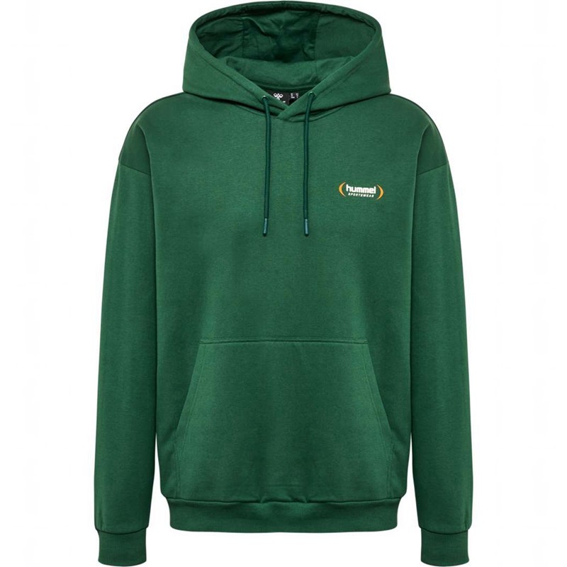 Hummel Felix Loose Muške Majica s Kapuljačom Zelene | 528454-347
