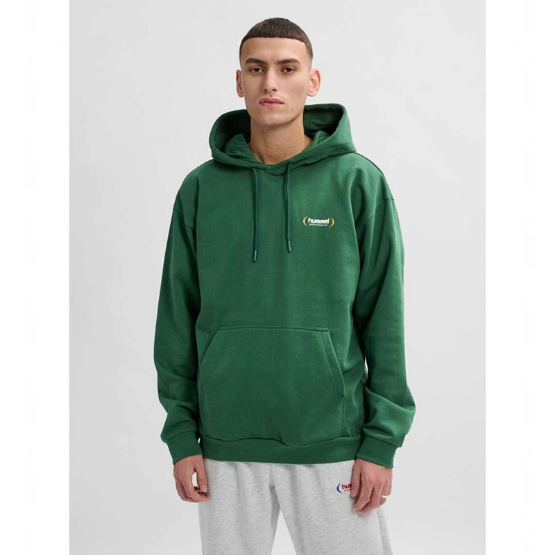 Hummel Felix Loose Muške Majica s Kapuljačom Zelene | 528454-347