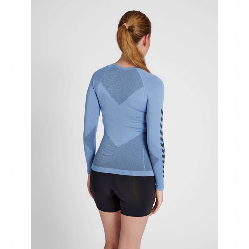 Hummel First Seamless L/S W Ženske Temeljni Sloj Plave | 312608-018