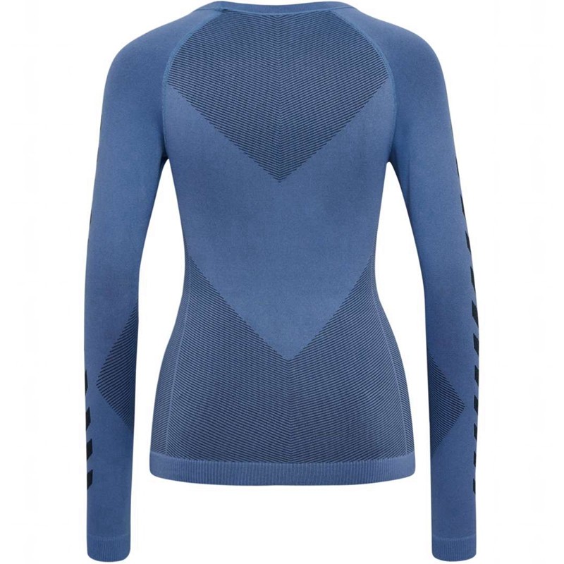 Hummel First Seamless L/S W Ženske Temeljni Sloj Plave | 312608-018