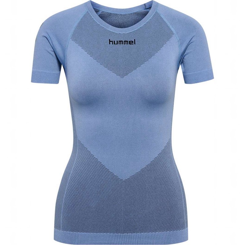 Hummel First Seamless S/S W Ženske Dres Plave | 063725-482