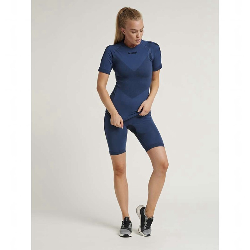 Hummel First Seamless Tr Sht Tigh W Ženske Kratke Hlače Tamnoplave | 332393-371
