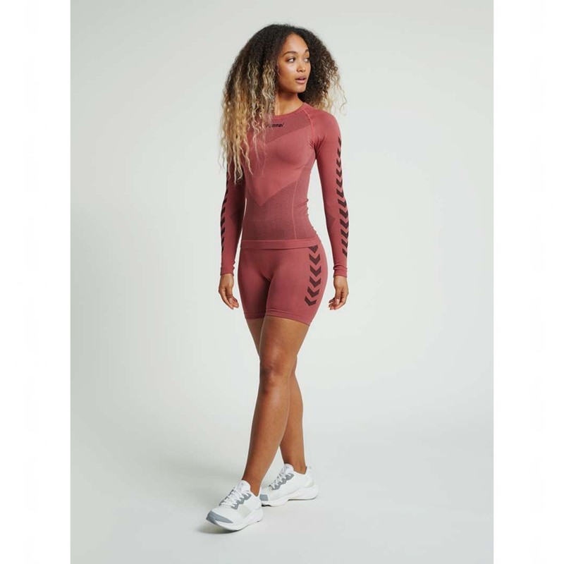 Hummel First Seamless Tr Sht Tigh W Ženske Kratke Hlače Crvene | 265057-070