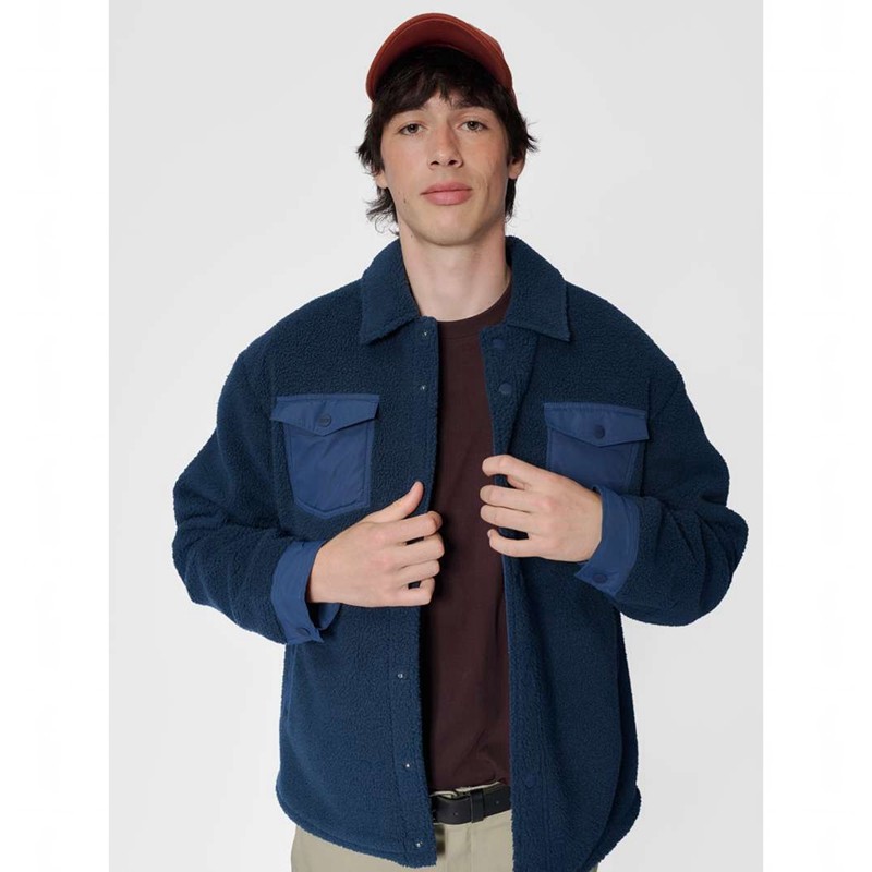 Hummel Fleece Overshirt Sportswear Muške Bucket Šešir Tamnoplave | 354934-623