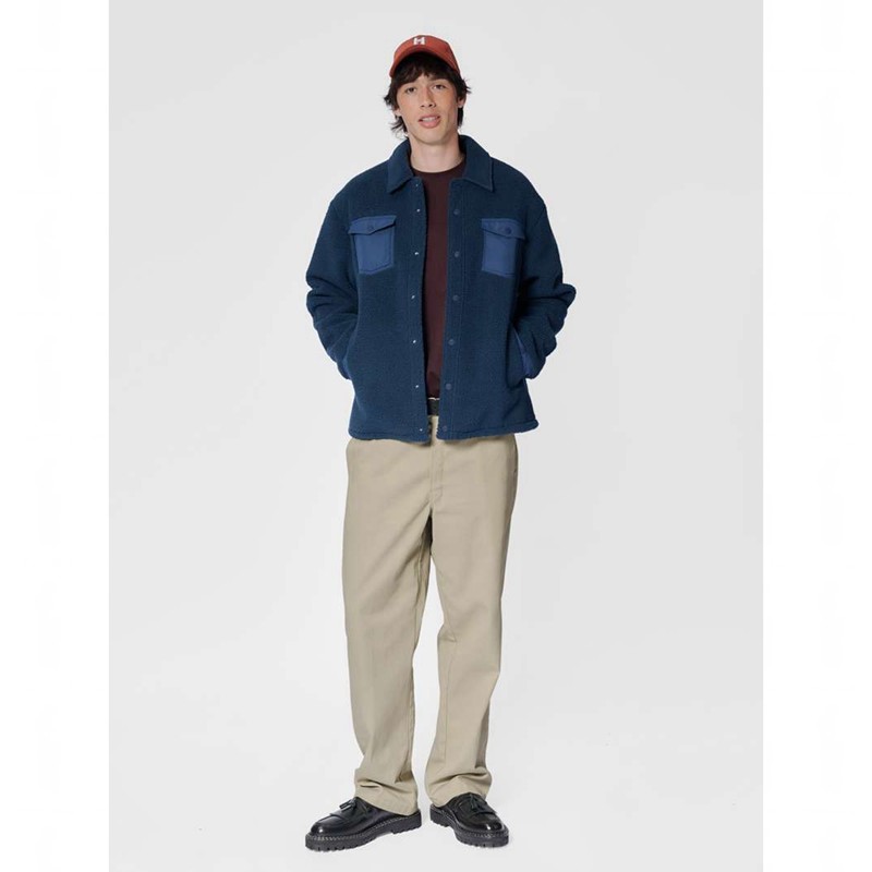 Hummel Fleece Overshirt Sportswear Ženske Jakne Tamnoplave | 180025-428