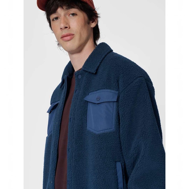 Hummel Fleece Overshirt Sportswear Ženske Jakne Tamnoplave | 180025-428