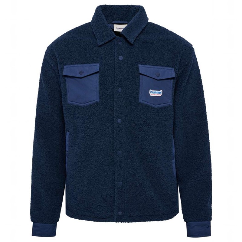 Hummel Fleece Overshirt Sportswear Ženske Jakne Tamnoplave | 180025-428