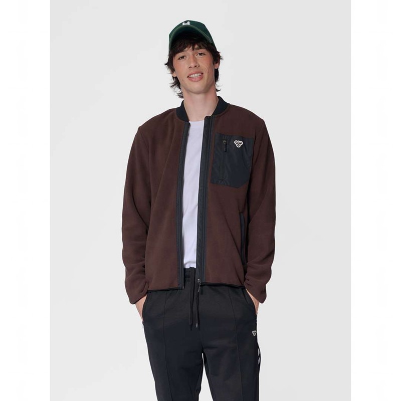 Hummel Fleece Zip Bee Muške Jakne Čokoladne | 543715-117