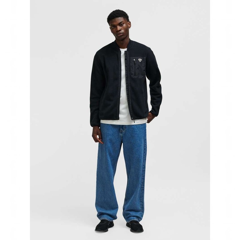 Hummel Fleece Zip Bee Muške Majice Crne | 707399-486