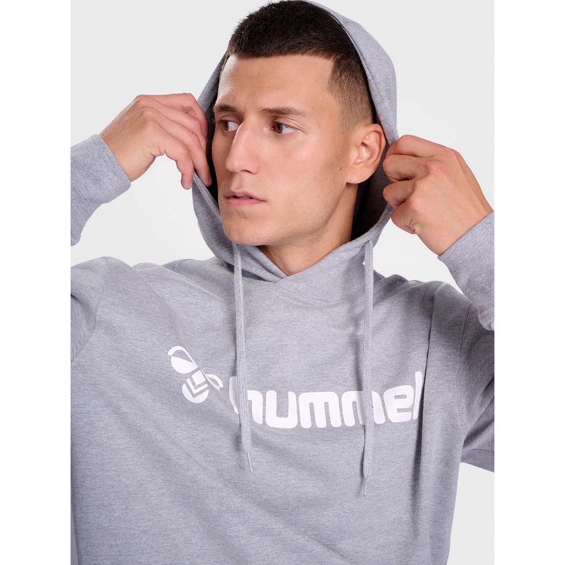 Hummel Go 2.0 Logo Muške Majica s Kapuljačom Sive | 338927-399