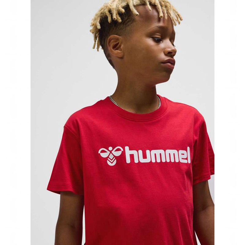 Hummel Go 2.0 Logo S/S Dječje Majice Crvene | 090776-385
