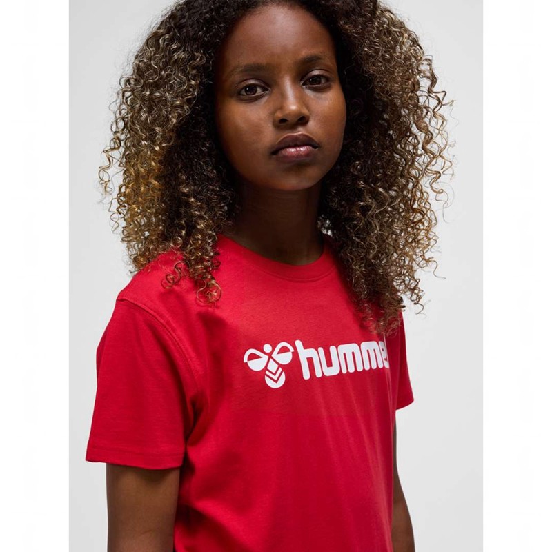 Hummel Go 2.0 Logo S/S Dječje Majice Crvene | 090776-385