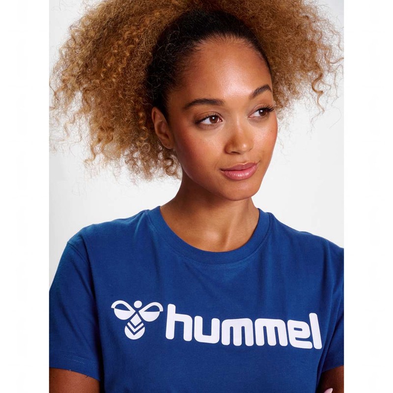 Hummel Go 2.0 Logo S/S Ženske Majice Plave | 121902-517