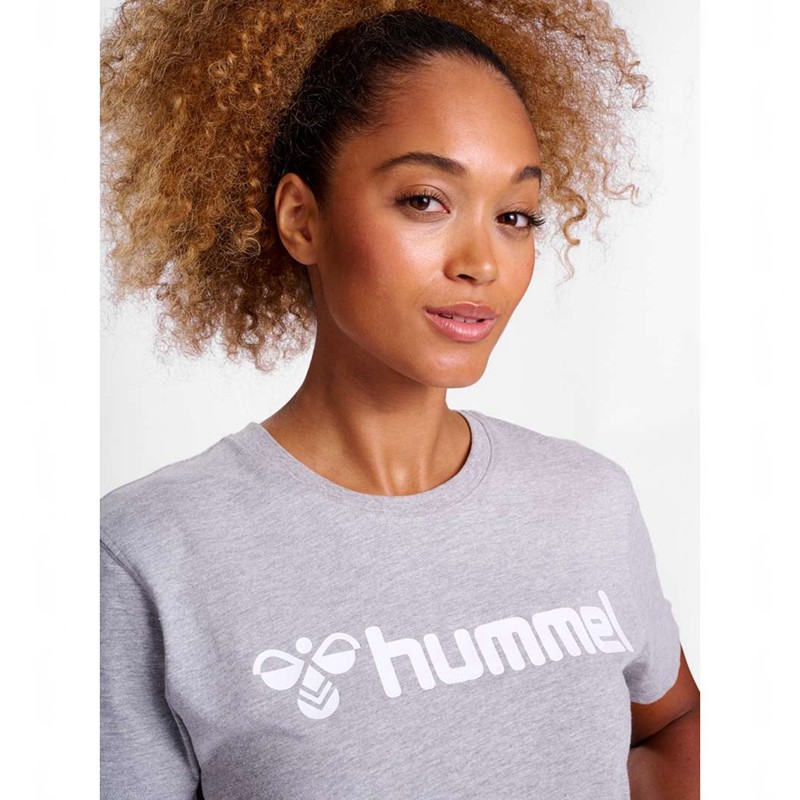 Hummel Go 2.0 Logo S/S Ženske Majice Sive | 965403-849