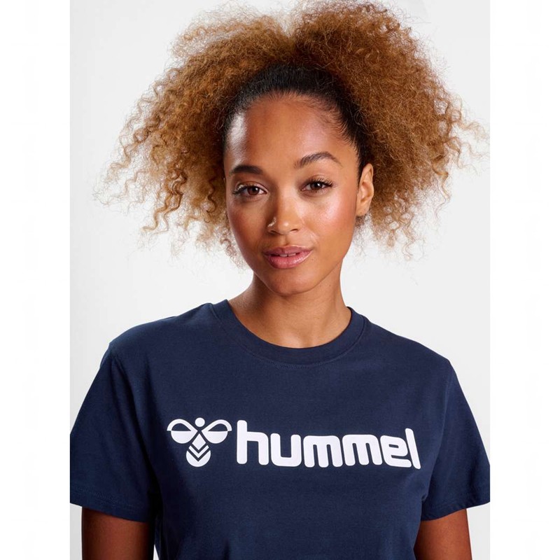 Hummel Go 2.0 Logo S/S Ženske Majice Tamnoplave | 228877-887
