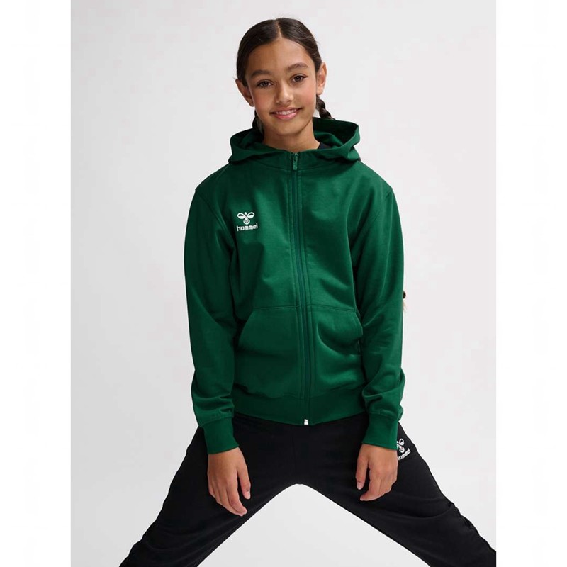 Hummel Go 2.0 Zip Dječje Majica s Kapuljačom Zelene | 084350-293