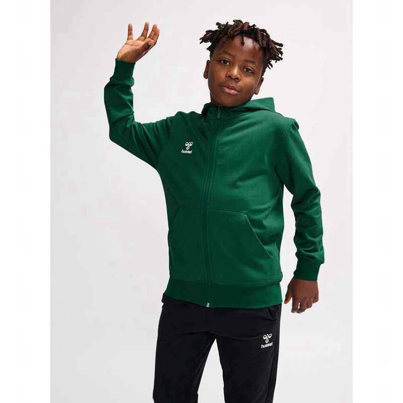 Hummel Go 2.0 Zip Dječje Majica s Kapuljačom Zelene | 084350-293