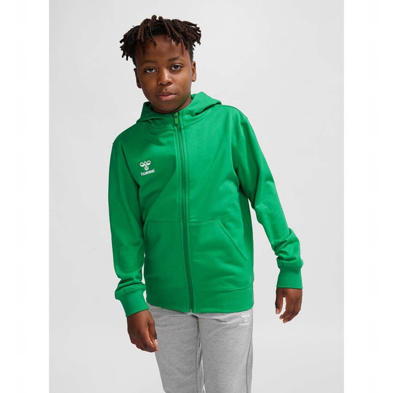 Hummel Go 2.0 Zip Dječje Majica s Kapuljačom Zelene | 824761-230