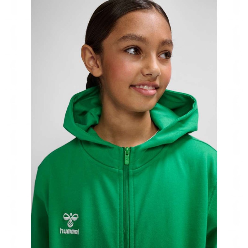 Hummel Go 2.0 Zip Dječje Majica s Kapuljačom Zelene | 824761-230