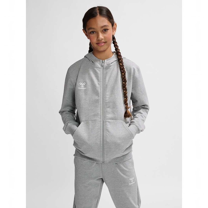 Hummel Go 2.0 Zip Dječje Majica s Kapuljačom Sive | 564498-056