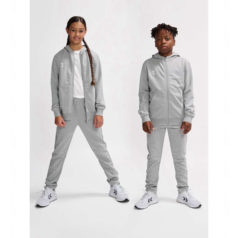 Hummel Go 2.0 Zip Dječje Majica s Kapuljačom Sive | 564498-056