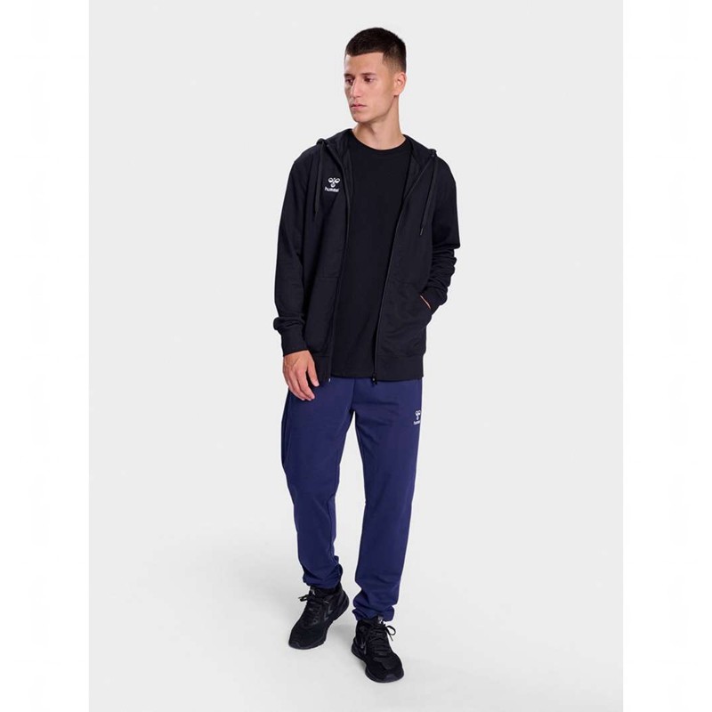 Hummel Go 2.0 Zip Muške Majica s Kapuljačom Crne | 045483-206