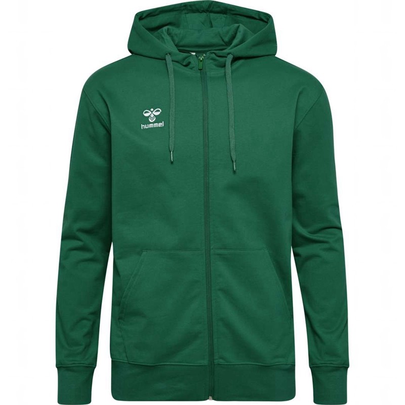 Hummel Go 2.0 Zip Muške Majica s Kapuljačom Zelene | 625275-882