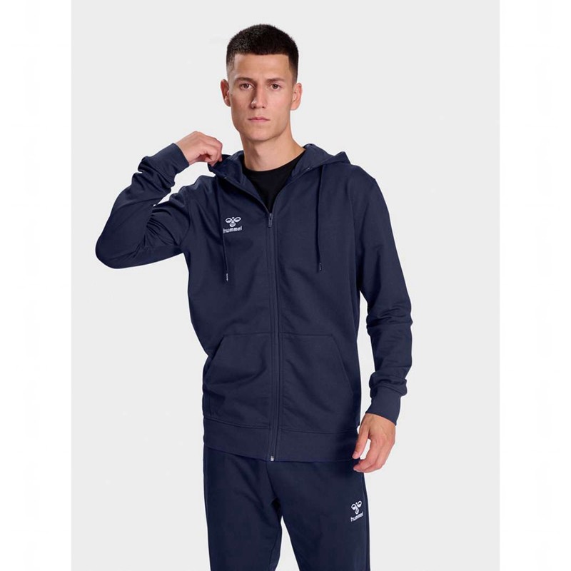 Hummel Go 2.0 Zip Muške Majica s Kapuljačom Tamnoplave | 551801-092